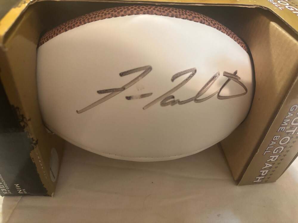 Fran Tarkenton Autographed Football Minnesota Vikings NFL